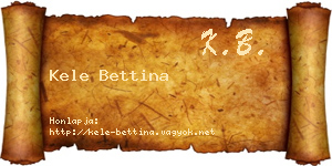Kele Bettina névjegykártya